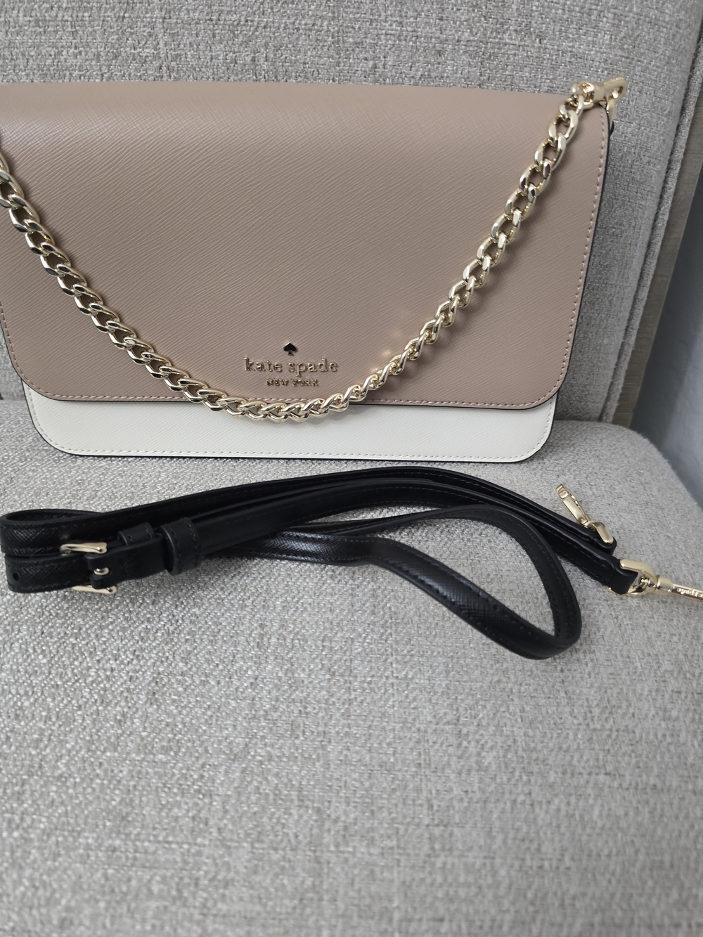 NWOT Kate Spade Madison Small Flap Crossbody Bag -Toasted Hazelnut Colorblock - Picture 7 of 7